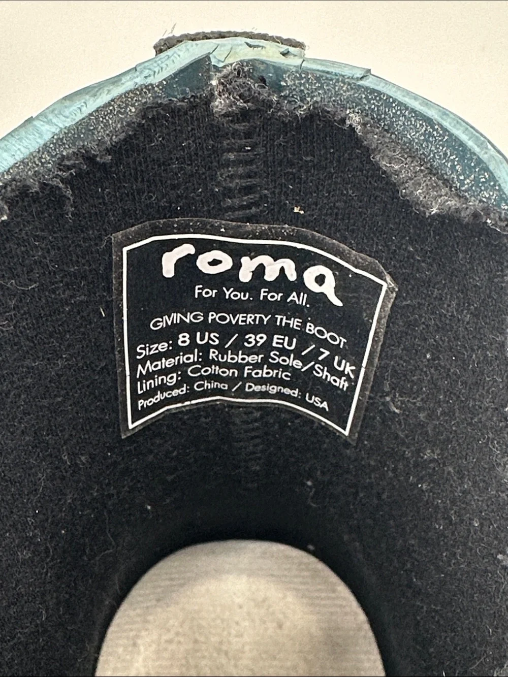 Roma Women's Teal Short Rain Boots